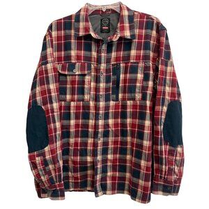 Wrangler Men's ATG Flannel Plaid Button-Down Shirt - Size Large